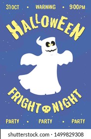 Happy halloween poster. Halloween party invitations or greeting cards. Vector illustration