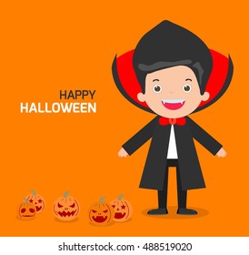 Happy Halloween Poster Party and theme design background, Template for advertising brochure,your text, Vector Illustration
