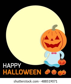 Happy Halloween Poster Party and theme design background, Template for advertising brochure,your text, Vector Illustration