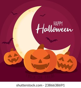 Happy halloween poster HAlloween pumpkin Vector