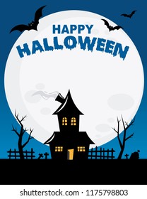 Happy halloween poster. Space for text