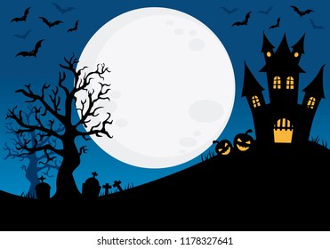 Happy halloween poster. Space for text