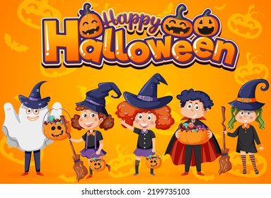 Happy Halloween Poster Template illustration