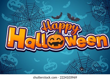 Happy Halloween Poster Template illustration