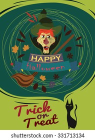 Happy halloween poster. Trick or Treat