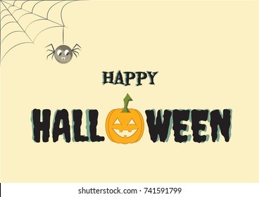 Happy halloween poster, vector