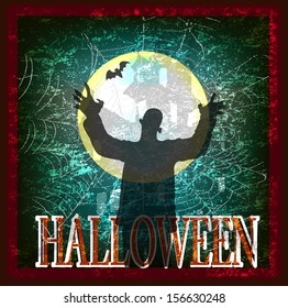 Happy Halloween Poster. Vector card