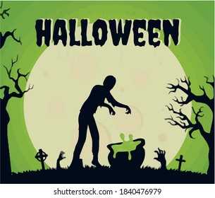 Happy Halloween poster Vector design