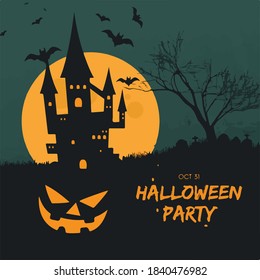 Happy Halloween poster Vector design