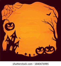 Happy Halloween poster Vector design