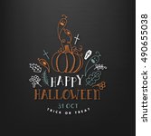 Happy Halloween Poster. Vector illustration.