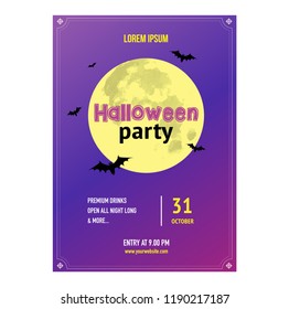 Happy Halloween Poster. Vector illustration.
