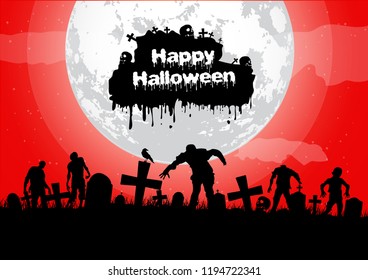 Happy halloween. Halloween poster. Vector illustration