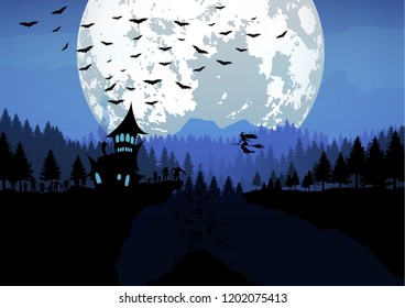 Happy halloween. Halloween poster. Vector illustration