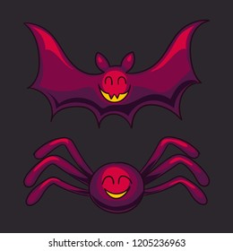 Happy Halloween Poster. Vector illustration. Happy halloween banners.