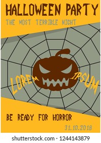 Happy Halloween Poster. Vector illustration.