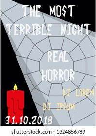 Happy Halloween Poster. Vector illustration.