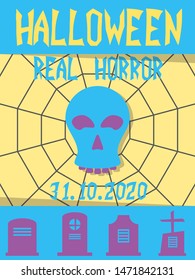 Happy Halloween Poster. Vector illustration.