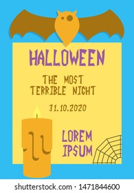 Happy Halloween Poster. Vector illustration.