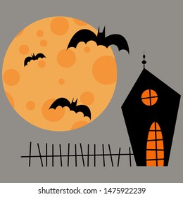 Happy halloween poster, Vector illustration