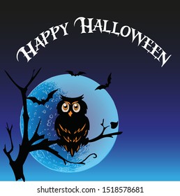 Happy Halloween Poster. Vector illustration.