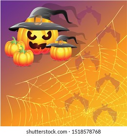 Happy Halloween Poster. Vector illustration.