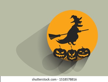 Happy Halloween Poster. Vector illustration.