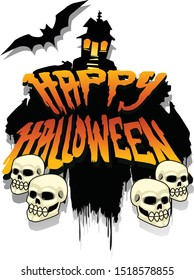 Happy Halloween Poster. Vector illustration.