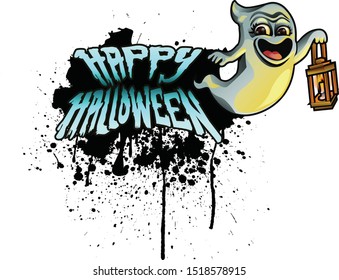 Happy Halloween Poster. Vector illustration.