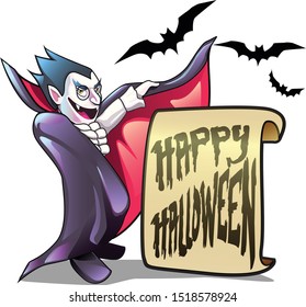 Happy Halloween Poster. Vector illustration.