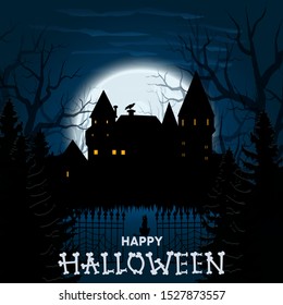 Happy Halloween Poster. Vector illustration.