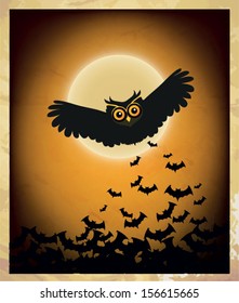 Happy Halloween Poster. Vector illustration.