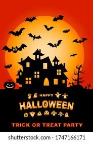 Happy Halloween Poster. Vector illustration.