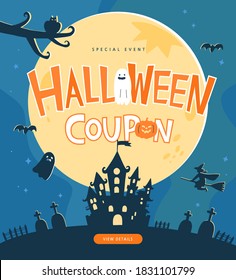 Happy Halloween Poster. Vector illustration.