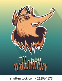 Happy Halloween Poster. Vector illustration.