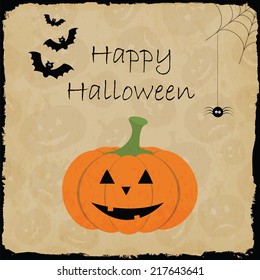Happy Halloween Poster. Vector illustration.