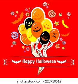 Happy Halloween Poster. Vector illustration. 