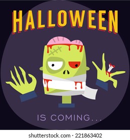 Happy Halloween Poster. Vector illustration. 