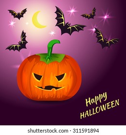 Happy Halloween Poster. Vector illustration.