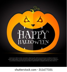 Happy Halloween Poster. Vector illustration.