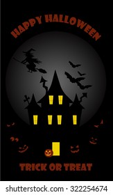 Happy Halloween Poster Vector illustration.