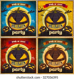 Happy Halloween Poster. Vector illustration. art
