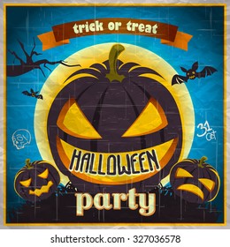 Happy Halloween Poster. Vector illustration. art