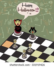 Happy Halloween Poster. Vector illustration.