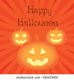 Happy Halloween Poster. Vector illustration.