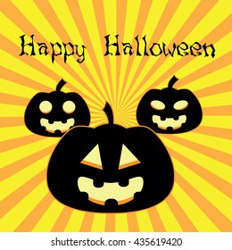 Happy Halloween Poster. Vector illustration.