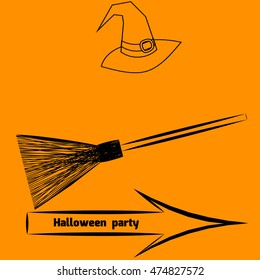 Happy Halloween Poster. Vector illustration.