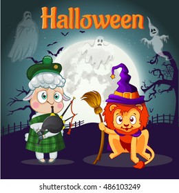 Happy Halloween Poster. Vector illustration.