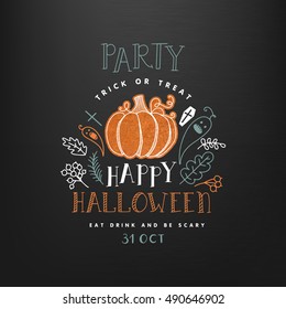 Happy Halloween Poster. Vector illustration.