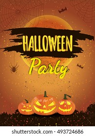 Happy Halloween Poster. Vector illustration.